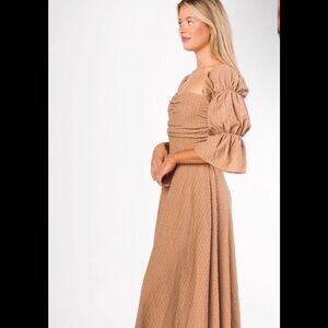 Worth Collective Dress in Caramel Taupe